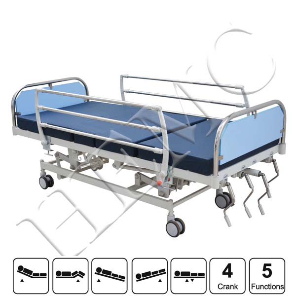 5 FUNCTION ICU BED, MANUAL, LAMINATED PANELS