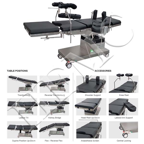 O.T. TABLE, REMOTE CONTROLLED