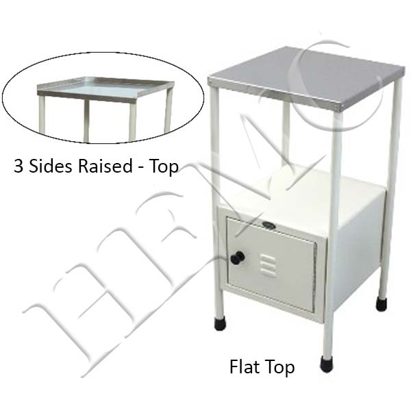 BED SIDE LOCKERS, BASIC WITH S.S. TOP