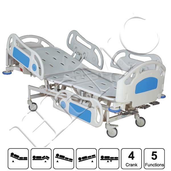 5 FUNCTION ICU BED, MANUAL, ABS PANELS
