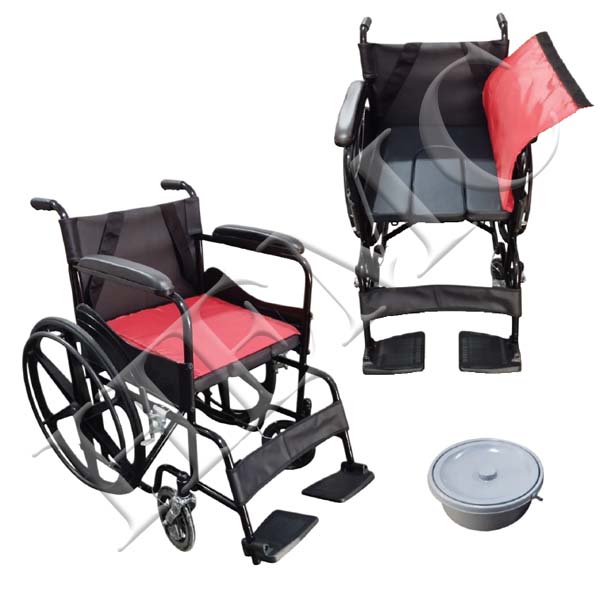 WHEEL CHAIR WITH COMMODE
