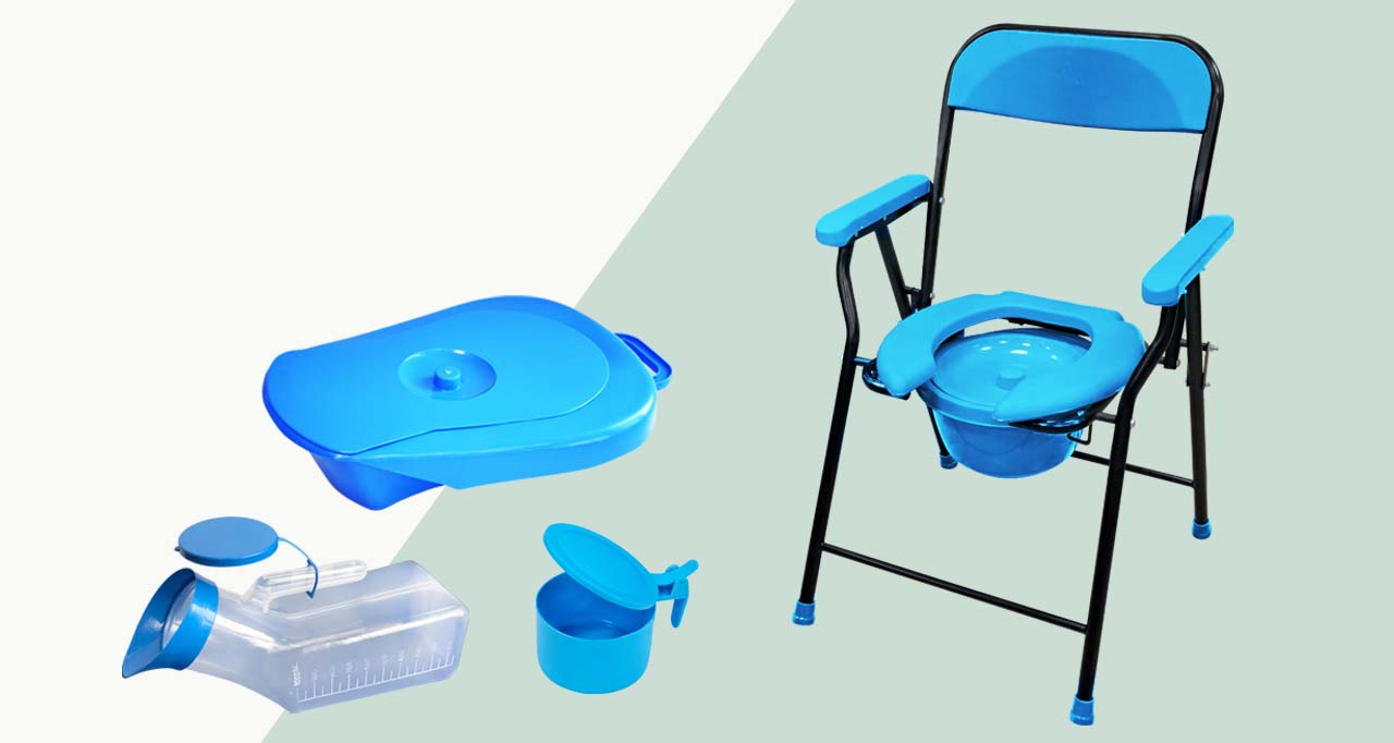 Hospital Commode Chair for Patient Comfort with Bed Pan and Urinal Pot