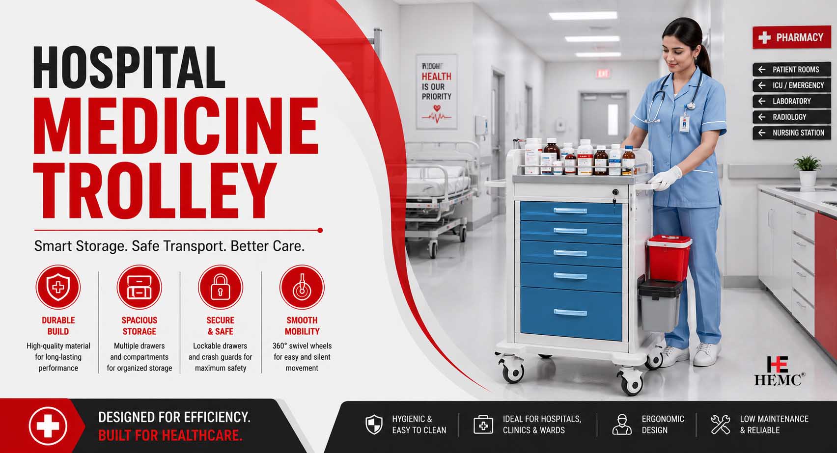 Hospital Medicine Trolley
